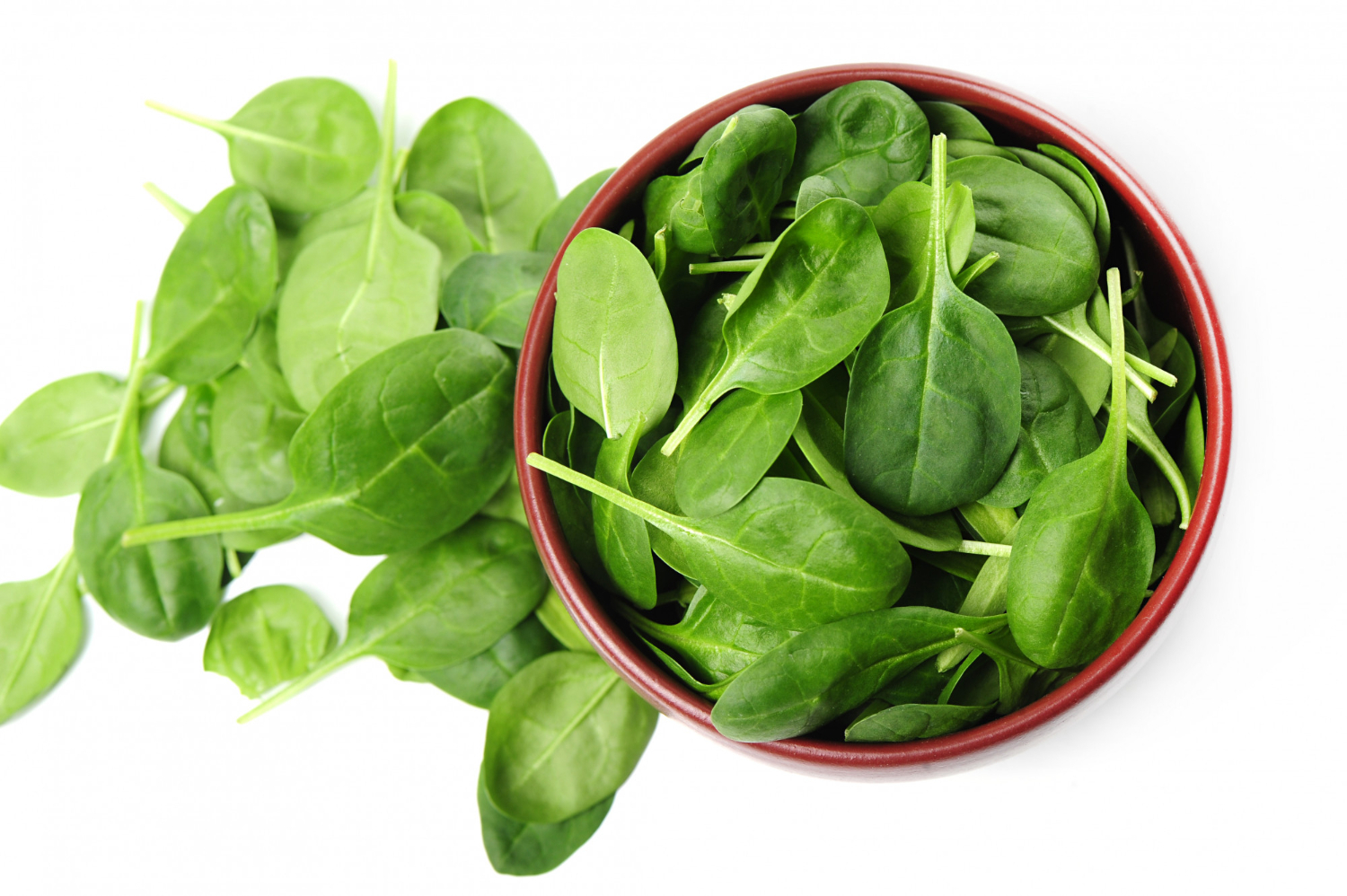 fresh-spinach-leaves-bowl-isolated