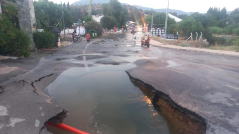 Bodrum'da isale hatlarında patlamalar bitmiyor