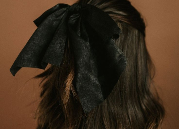 Kelby Hair Ribbon - Black - Black